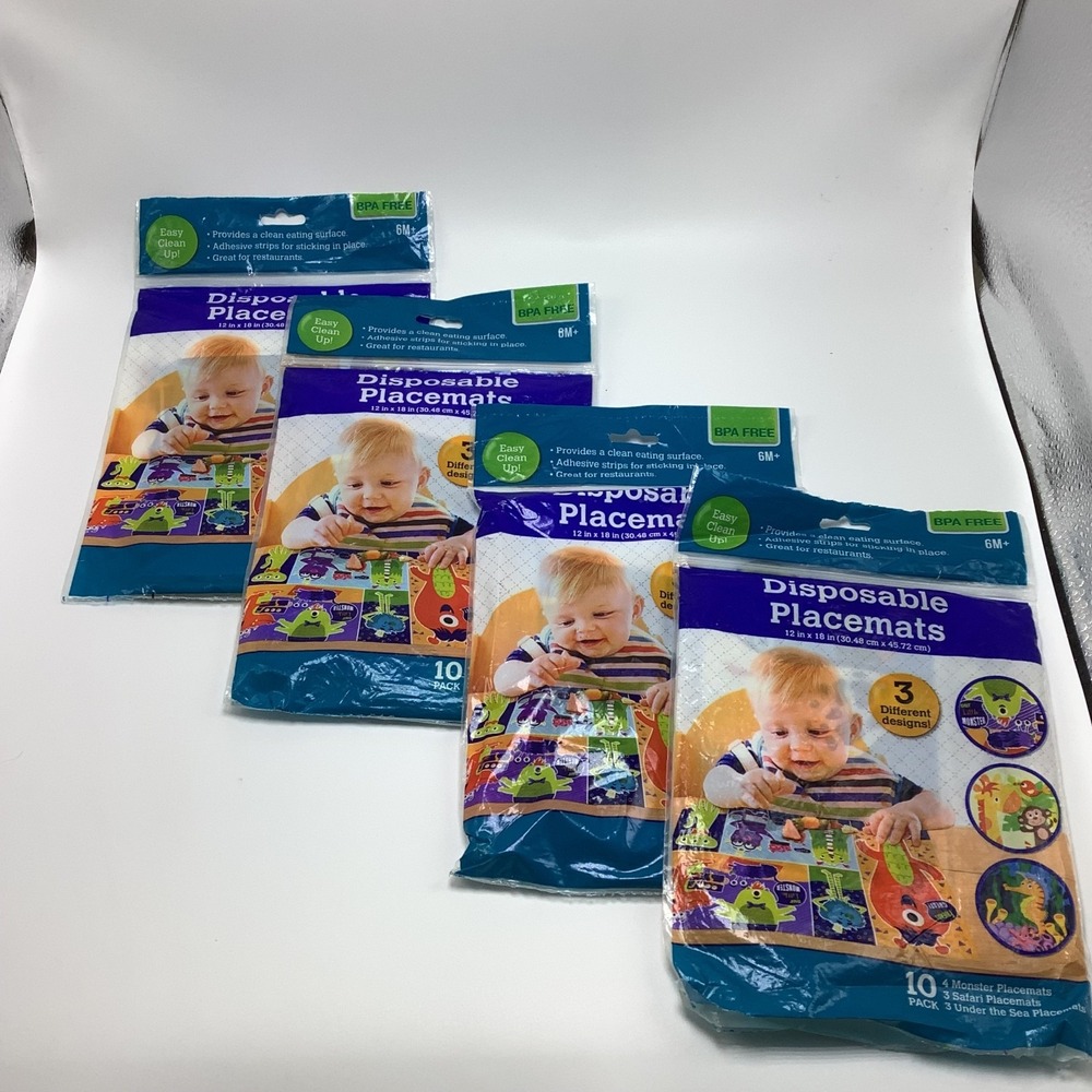 Disposable Placements 12 in x 18 in 10 pack 6 M+ For Babies‎ & Toddlers Lot